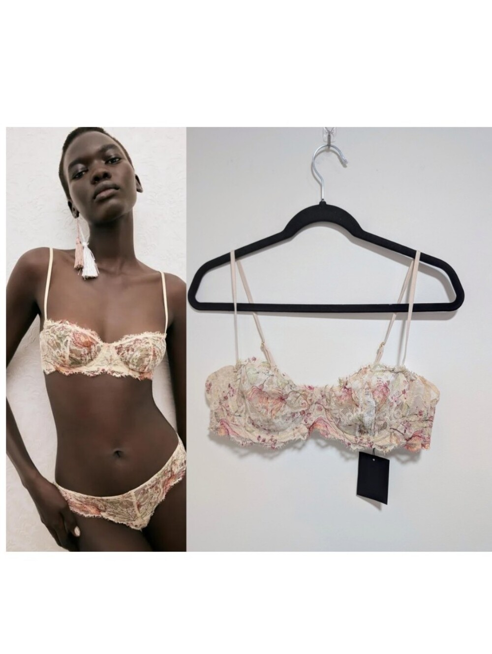 Zara | Floral Lace Underwire Bra 38B